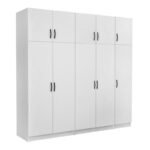 Βρες το Ντουλάπα ρούχων Victoria Megapap πεντάφυλλη με πατάρι χρώμα λευκό 250x60x240εκ. σε μοναδική τιμή στο clickforshop.gr