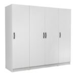 Βρες το Ντουλάπα ρούχων Victoria Megapap τετράφυλλη χρώμα λευκό 200x60x181εκ. σε μοναδική τιμή στο clickforshop.gr