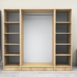 Ντουλάπα ρούχων Victoria Megapap τετράφυλλη χρώμα φυσικό οξιάς 200x60x181εκ. - Image 3