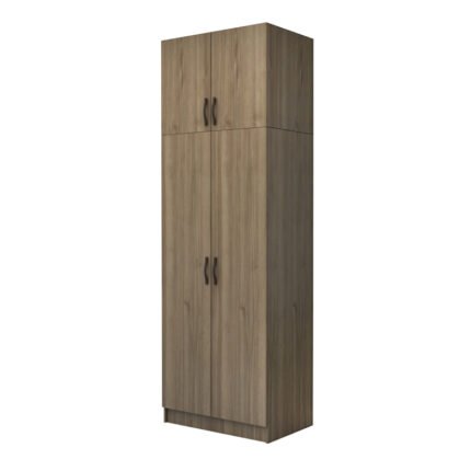 Βρες το Ντουλάπα ρούχων Vivian Megapap δίφυλλη με πατάρι χρώμα καρυδί 80x51