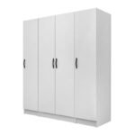 Βρες το Ντουλάπα ρούχων Vivian Megapap τετράφυλλη χρώμα λευκό 160x51