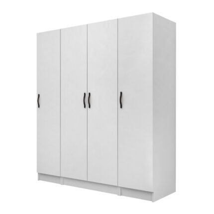 Βρες το Ντουλάπα ρούχων Vivian Megapap τετράφυλλη χρώμα λευκό 160x51