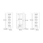 Ντουλάπα ρούχων Vivian Megapap τετράφυλλη χρώμα λευκό 160x51,8x181εκ. - Image 5