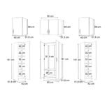 Ντουλάπα ρούχων Vivian Megapap τετράφυλλη με πατάρι χρώμα λευκό 160x51,8x240εκ. - Image 5