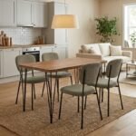 Βρες το Σετ τραπεζαρία 5τμχ Roger - Kevin Megapap Mdf - ύφασμα χρώμα ακακίας - λαδί 120x70x75εκ. σε μοναδική τιμή στο clickforshop.gr