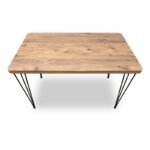 Σετ τραπεζαρία 5τμχ Roger - Christy Megapap Mdf - ύφασμα χρώμα ακακίας - ανοιχτό μπεζ 120x70x75εκ. - Image 5