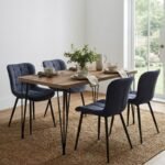 Βρες το Σετ τραπεζαρία 5τμχ Roger - Chiara Megapap Mdf - ύφασμα χρώμα ακακίας - ανθρακί 120x70x75εκ. σε μοναδική τιμή στο clickforshop.gr