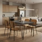 Βρες το Σετ τραπεζαρία 5τμχ Roger - Kevin Megapap Mdf - ύφασμα χρώμα σκούρο γκρι σκυροδέματος - μουσταρδί 120x70x75εκ. σε μοναδική τιμή στο clickforshop.gr