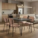 Βρες το Σετ τραπεζαρία 5τμχ Roger - Kevin Megapap Mdf - ύφασμα χρώμα σκούρο γκρι σκυροδέματος - μόκα 120x70x75εκ. σε μοναδική τιμή στο clickforshop.gr