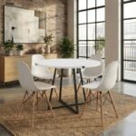 Βρες το Σετ τραπεζαρία 5τμχ Rubes - Nova Megapap χρώμα λευκό Ø100x78εκ. σε μοναδική τιμή στο clickforshop.gr