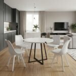 Βρες το Σετ τραπεζαρία 5τμχ Rubes - Viva Megapap χρώμα λευκό Ø100x78εκ. σε μοναδική τιμή στο clickforshop.gr