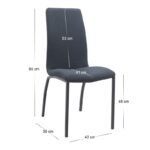 Σετ τραπεζαρία 5τμχ Rubes - Fina Megapap χρώμα λευκό - ανθρακί Ø100x78εκ. - Image 5