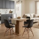 Βρες το Σετ τραπεζαρία 5τμχ Allos - Nova Megapap χρώμα sapphire oak - μαύρο 75x75x77εκ. σε μοναδική τιμή στο clickforshop.gr