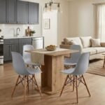 Βρες το Σετ τραπεζαρία 5τμχ Allos - Nova Megapap χρώμα sapphire oak - γκρι 75x75x77εκ. σε μοναδική τιμή στο clickforshop.gr