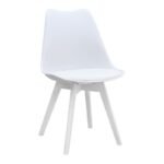 Σετ τραπεζαρία 5τμχ Allos - Viva Megapap χρώμα sapphire oak - λευκό 75x75x77εκ. - Image 2