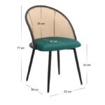 Σετ τραπεζαρία 5τμχ Allos - Jacob Megapap χρώμα sapphire oak - κυπαρισσί 75x75x77εκ. - Image 5