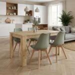 Βρες το Σετ τραπεζαρία 5τμχ Darlen - Viva Megapap χρώμα sapphire oak - φυστικί 125x72x74εκ. σε μοναδική τιμή στο clickforshop.gr