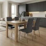 Βρες το Σετ τραπεζαρία 5τμχ Darlen - Alma Megapap χρώμα sapphire oak - γκρι 125x72x74εκ. σε μοναδική τιμή στο clickforshop.gr