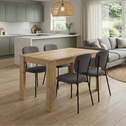 Βρες το Σετ τραπεζαρία 5τμχ Darlen - Kevin Megapap χρώμα sapphire oak - γκρι 125x72x74εκ. σε μοναδική τιμή στο clickforshop.gr