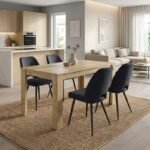 Βρες το Σετ τραπεζαρία 5τμχ Darlen - Christy Megapap χρώμα sapphire oak - ανθρακί 125x72x74εκ. σε μοναδική τιμή στο clickforshop.gr