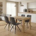 Βρες το Σετ τραπεζαρία 5τμχ Darlen - Bianca Megapap χρώμα sapphire oak - γκρι 125x72x74εκ. σε μοναδική τιμή στο clickforshop.gr