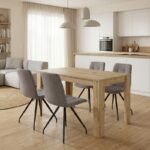 Βρες το Σετ τραπεζαρία 5τμχ Darlen - Bianca Megapap χρώμα sapphire oak - ανοιχτό μπεζ 125x72x74εκ. σε μοναδική τιμή στο clickforshop.gr