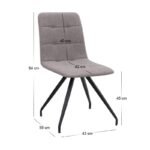 Σετ τραπεζαρία 5τμχ Darlen - Bianca Megapap χρώμα sapphire oak - ανοιχτό μπεζ 125x72x74εκ. - Image 5