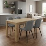 Βρες το Σετ τραπεζαρία 5τμχ Darlen - Chiara Megapap χρώμα sapphire oak - γκρι 125x72x74εκ. σε μοναδική τιμή στο clickforshop.gr