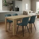 Βρες το Σετ τραπεζαρία 5τμχ Darlen - Chiara Megapap χρώμα sapphire oak - πράσινο 125x72x74εκ. σε μοναδική τιμή στο clickforshop.gr