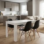 Βρες το Σετ τραπεζαρία 5τμχ Darlen - Nova Megapap χρώμα λευκό - μαύρο 125x72x74εκ. σε μοναδική τιμή στο clickforshop.gr