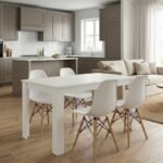 Βρες το Σετ τραπεζαρία 5τμχ Darlen - Nova Megapap χρώμα λευκό 125x72x74εκ. σε μοναδική τιμή στο clickforshop.gr