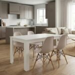 Βρες το Σετ τραπεζαρία 5τμχ Darlen - Nova Megapap χρώμα λευκό - cappuccino 125x72x74εκ. σε μοναδική τιμή στο clickforshop.gr