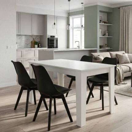 Βρες το Σετ τραπεζαρία 5τμχ Darlen - Viva Megapap χρώμα λευκό - μαύρο 125x72x74εκ. σε μοναδική τιμή στο clickforshop.gr