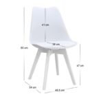 Σετ τραπεζαρία 5τμχ Darlen - Viva Megapap χρώμα λευκό 125x72x74εκ. - Image 5