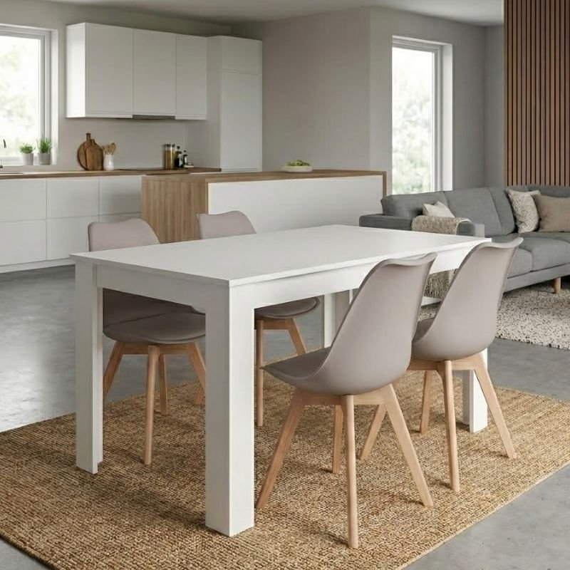 Σετ τραπεζαρία 5τμχ Darlen - Viva Megapap χρώμα λευκό - cappuccino 125x72x74εκ. Βρες το Σετ τραπεζαρία 5τμχ Darlen - Viva Megapap χρώμα λευκό - cappuccino 125x72x74εκ. σε μοναδική τιμή στο clickforshop.gr