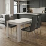 Βρες το Σετ τραπεζαρία 5τμχ Darlen - Rosa Megapap χρώμα λευκό - γκρι/χρωμίου πόδι 125x72x74εκ. σε μοναδική τιμή στο clickforshop.gr