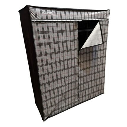 Βρες το Ντουλάπα Perilla υφασμάτινη με φερμουάρ χρώμα γκρι 117x48x145εκ. σε μοναδική τιμή στο clickforshop.gr