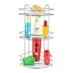 Βρες το Ραφιέρα μπάνιου γωνιακή Perilla μεταλλική χρώμα ασημί 20x20x52εκ. σε μοναδική τιμή στο clickforshop.gr