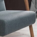 Πολυθρόνα Kemer Megapap υφασμάτινη χρώμα μπλε - καφέ 67x76x78εκ. - Image 3