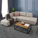 Γωνιακός καναπές - κρεβάτι Manama Megapap αριστερή γωνία υφασμάτινος χρώμα κρεμ 280x206x85εκ. - Image 2