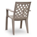 Σετ τραπεζαρία κήπου Callan Megapap 5τμχ πολυπροπυλενίου τραπέζι 120x70 - πολυθρόνα χρώμα cappuccino S_GP046-0002,2+GP046-0004,2x4 - Image 4