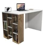 Γραφείο ArteLibre Spetses Λευκό/Καρυδιά 120x60x75cm - Image 2