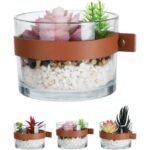 Βρες το Φυτό Τεχνητό ArteLibre Σε Γυάλινο Δοχείο Με PU Ζώνη Φ11x9-13.5cm Σε 4 Συνδυασμούς σε μοναδική τιμή στο clickforshop.gr