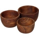 Βρες το Μπολ ArteLibre Καφέ Ξύλο 11.4x11.4x6.5cm Σετ 3Τμχ σε μοναδική τιμή στο clickforshop.gr