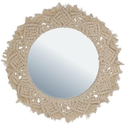 Βρες το Καθρέπτης ArteLibre Μακραμέ Φυσικό Βαμβακερό 35x2x35cm σε μοναδική τιμή στο clickforshop.gr