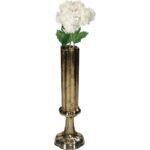 Βάζο ArteLibre Φλάουτο Χρυσό Γυαλί 9x9x26.5cm - Image 2