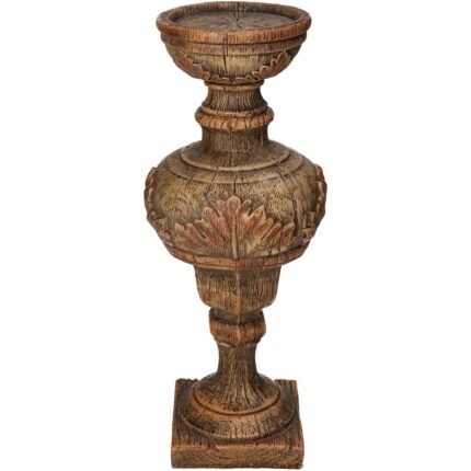 Βρες το Κηροπήγιο ArteLibre Καφέ Polyresin 12x12x31cm σε μοναδική τιμή στο clickforshop.gr