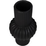 Βάζο ArteLibre Γραμμές Μαύρο Κεραμικό 16x16x29.5cm - Image 2