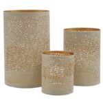 Βρες το Κηροπήγιο ArteLibre Μπεζ Μέταλλο 13x13x20cm Σετ 3Τμχ σε μοναδική τιμή στο clickforshop.gr