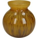 Βρες το Βάζο ArteLibre Ώχρα Γυαλί 15x15x16cm σε μοναδική τιμή στο clickforshop.gr